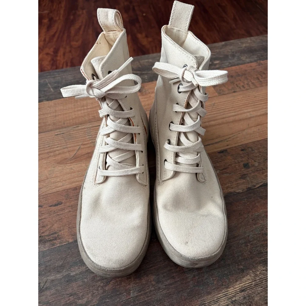 Sorel Mens Caribou X Boot‎ Lace Canvas Sea Salt Beige NM1688-125 Size 7.5